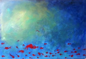 SUNNY ABYSS - 130x80 cm - acrylics on canvas