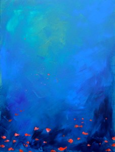 DEEP BLUE ABYSS 2 - 80x60 cm - acrylics on canvas