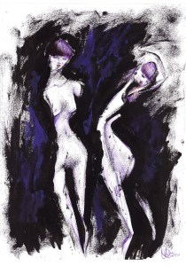 WOMEN - 24x32 cm - acrylics and pen on paper