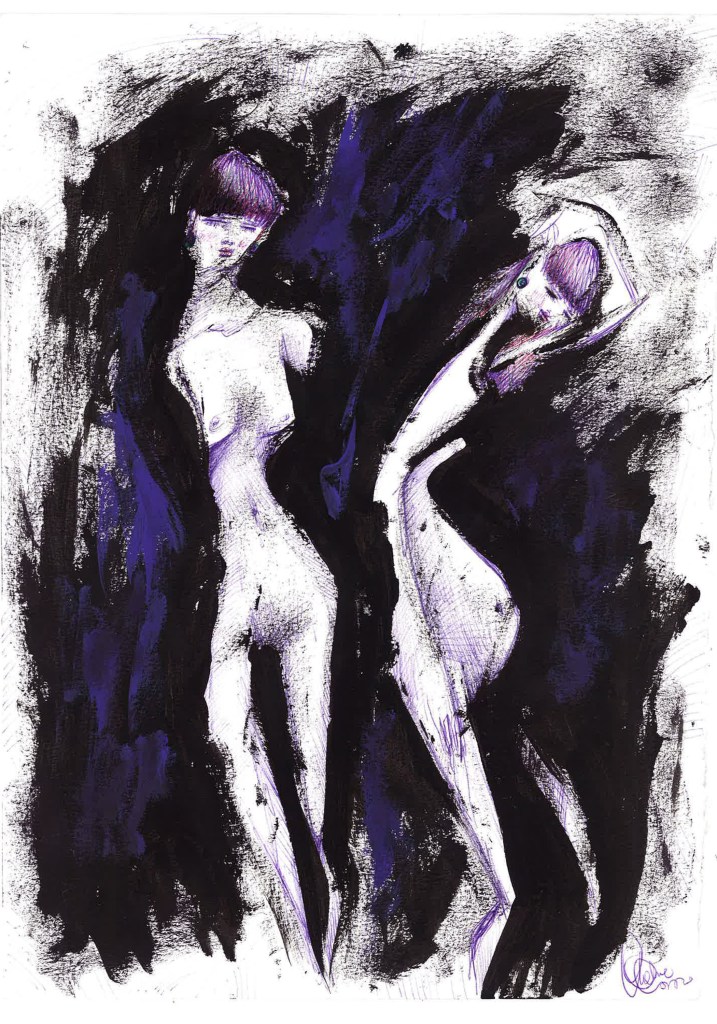 WOMEN - 24x32 cm - acrylics and pen on paper