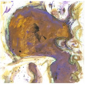 volto viola, 30x30 cm