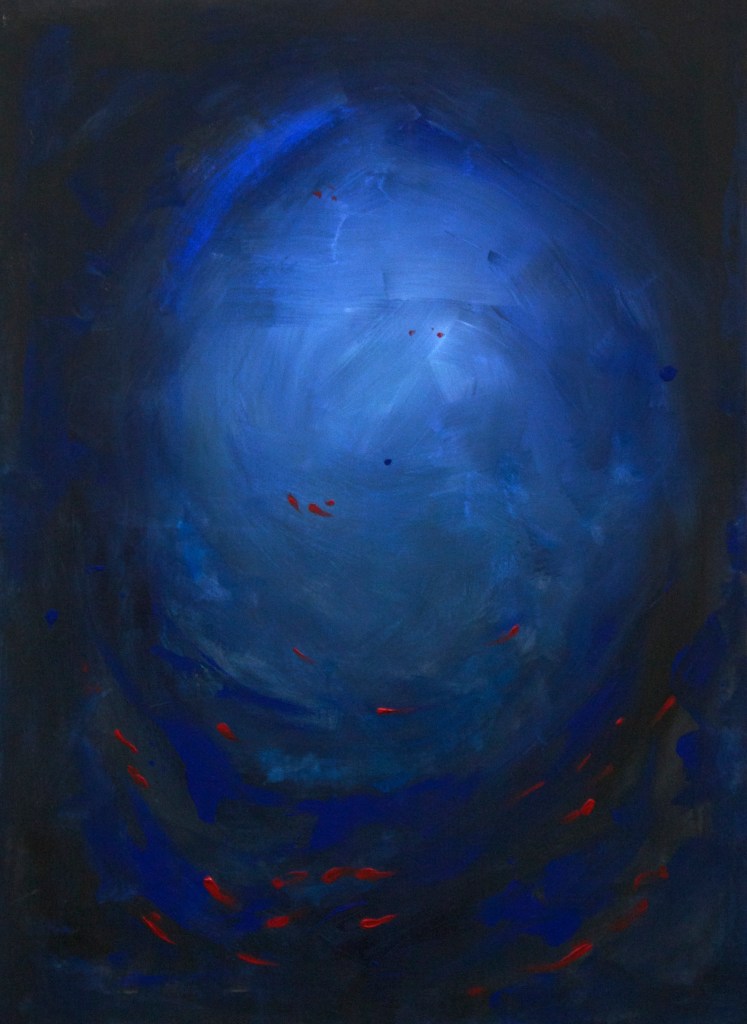 DARK BLUE ABYSS - 80x60 cm - acrylics on canvas