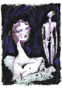 SUSPECTED - 24x32 cm - acrylics and pen on paper