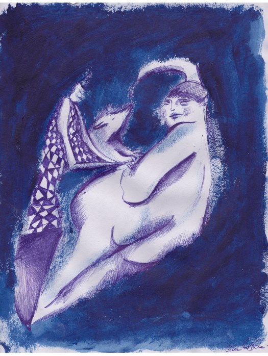 arlecchino e donna grassa, dimensioni 21x29 cm, 2015